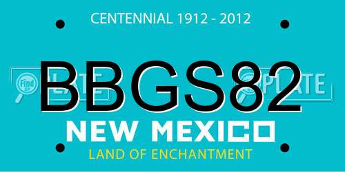 BBGS82 New Mexico License Plate