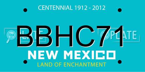 BBHC71 New Mexico License Plate