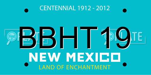 BBHT19 New Mexico License Plate