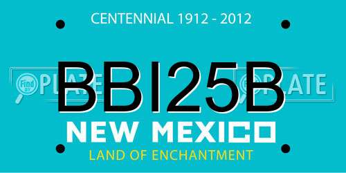 BBI25B New Mexico License Plate