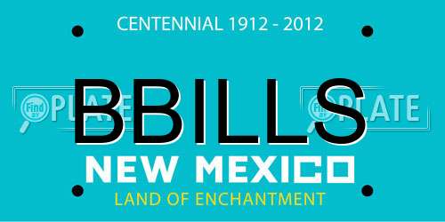 BBILLS New Mexico License Plate