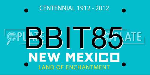 BBIT85 New Mexico License Plate