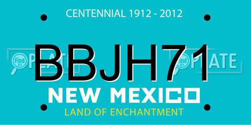 BBJH71 New Mexico License Plate