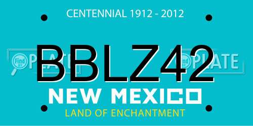 BBLZ42 New Mexico License Plate