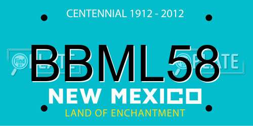BBML58 New Mexico License Plate