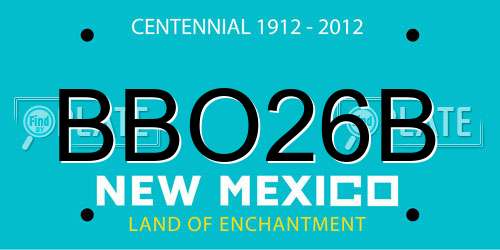 BBO26B New Mexico License Plate