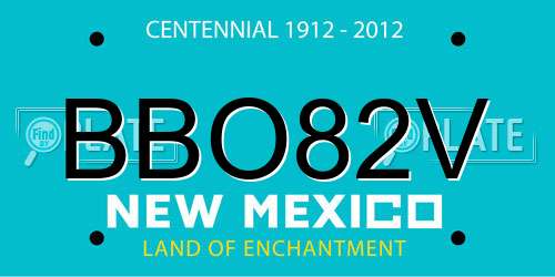BBO82V New Mexico License Plate