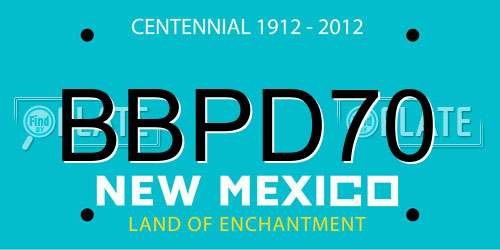 BBPD70 New Mexico License Plate