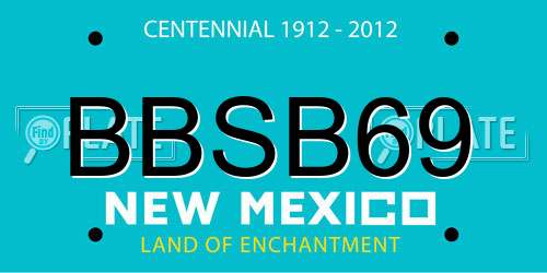 BBSB69 New Mexico License Plate