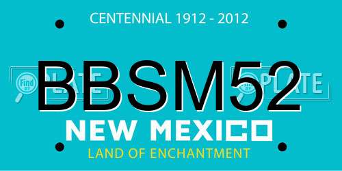 BBSM52 New Mexico License Plate