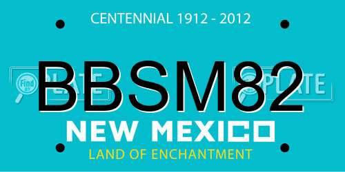 BBSM82 New Mexico License Plate