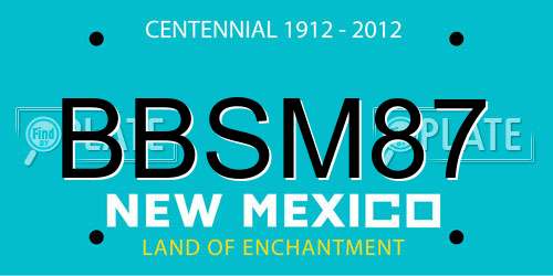 BBSM87 New Mexico License Plate