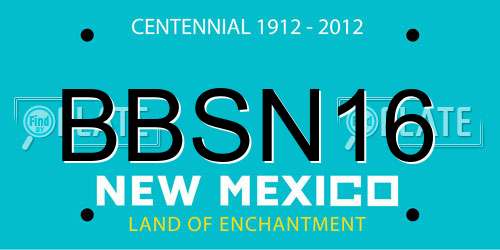 BBSN16 New Mexico License Plate