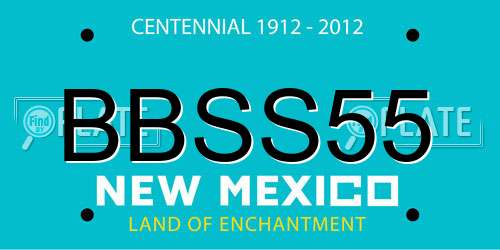 BBSS55 New Mexico License Plate