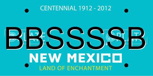 BBSSSSB New Mexico License Plate