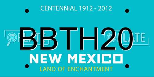 BBTH20 New Mexico License Plate