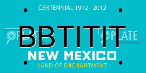 BBTITIT New Mexico License Plate
