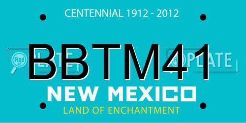 BBTM41 New Mexico License Plate