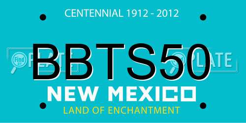 BBTS50 New Mexico License Plate