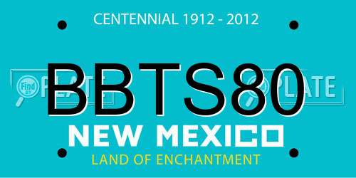 BBTS80 New Mexico License Plate