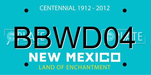 BBWD04 New Mexico License Plate