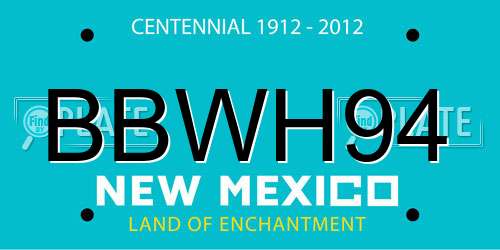 BBWH94 New Mexico License Plate