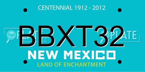 BBXT32 New Mexico License Plate