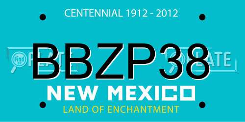 BBZP38 New Mexico License Plate