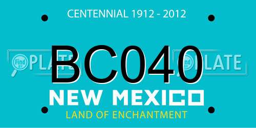 BC040 New Mexico License Plate