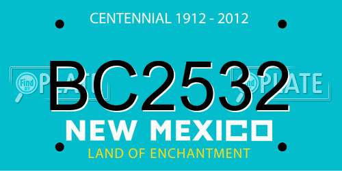 BC2532 New Mexico License Plate