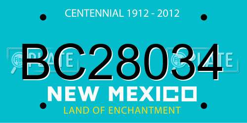 BC28034 New Mexico License Plate