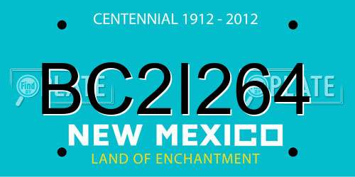 BC2I264 New Mexico License Plate