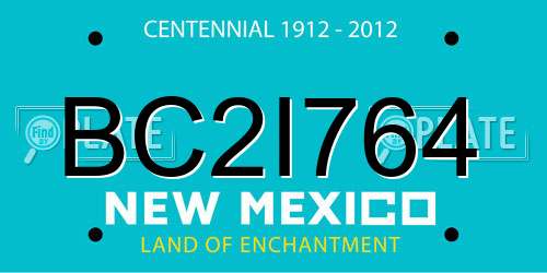 BC2I764 New Mexico License Plate