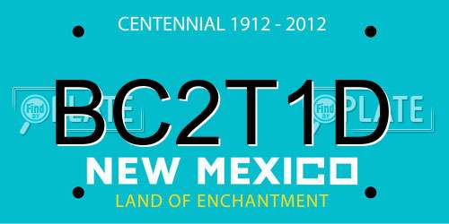 BC2T1D New Mexico License Plate