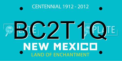 BC2T1Q New Mexico License Plate