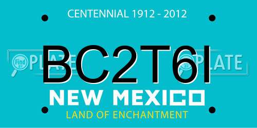BC2T6I New Mexico License Plate
