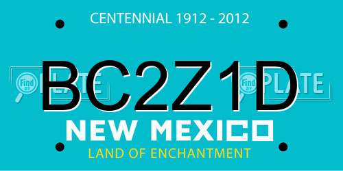 BC2Z1D New Mexico License Plate