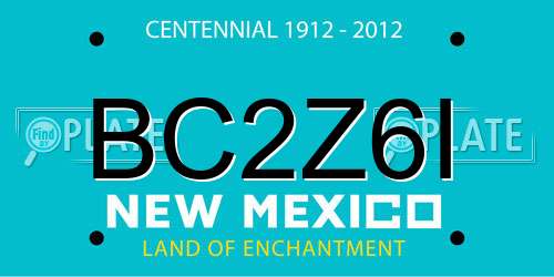 BC2Z6I New Mexico License Plate