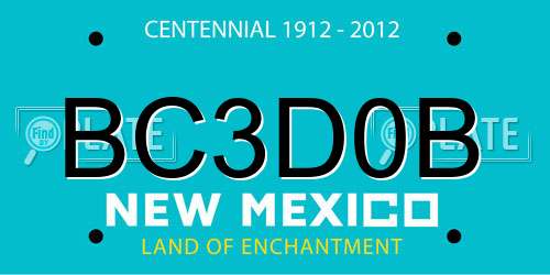 BC3D0B New Mexico License Plate