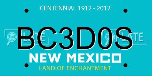 BC3D0S New Mexico License Plate