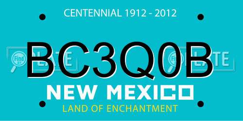 BC3Q0B New Mexico License Plate