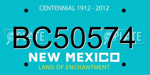 BC50574 New Mexico License Plate