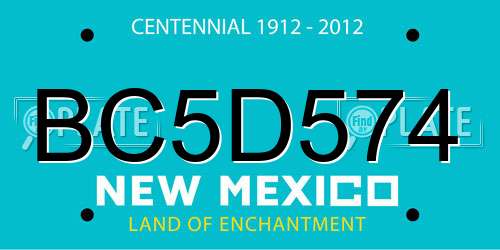 BC5D574 New Mexico License Plate