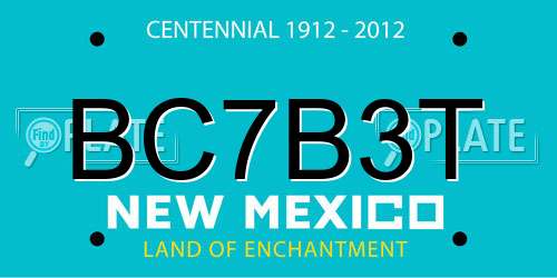 BC7B3T New Mexico License Plate