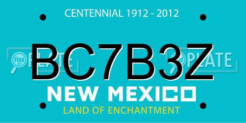 BC7B3Z New Mexico License Plate