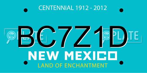 BC7Z1D New Mexico License Plate