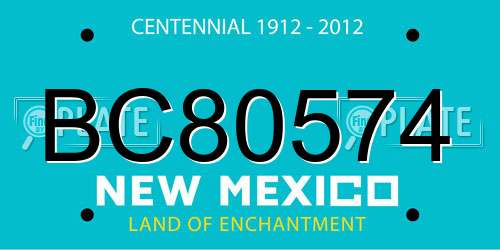 BC80574 New Mexico License Plate