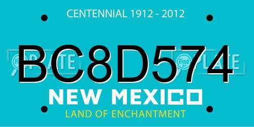BC8D574 New Mexico License Plate