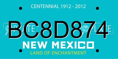 BC8D874 New Mexico License Plate