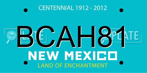 BCAH81 New Mexico License Plate
